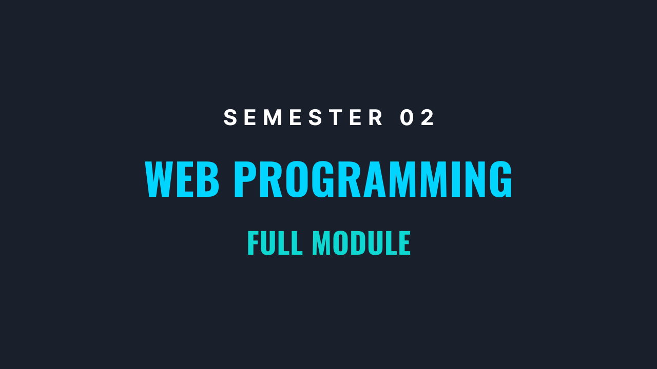 Web Programming